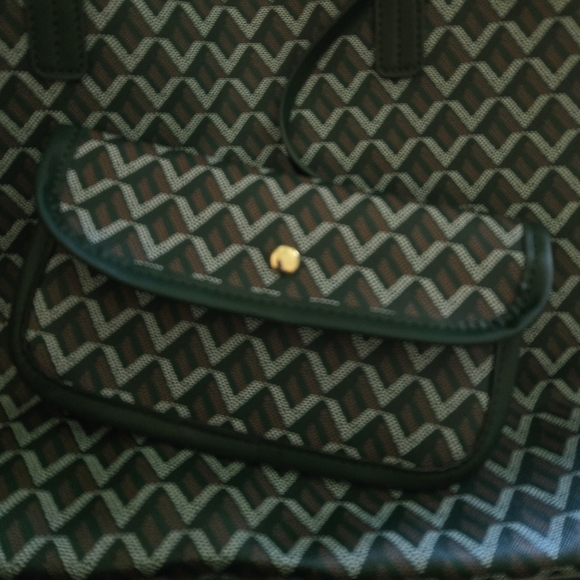 Green Geometric Printed Patterned Tote Bag - Picture 8 of 8